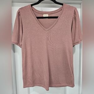 Mod Ref Mauve V-Neck Short Sleeve Tee